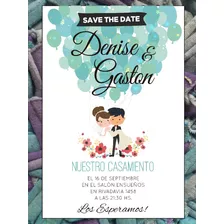 20 Invitación Casamiento Bodas Dibujo