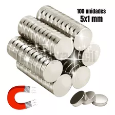 Imã Neodímio 5x1 Redondo Pequeno 5mm X 1mm N35 100 Peças