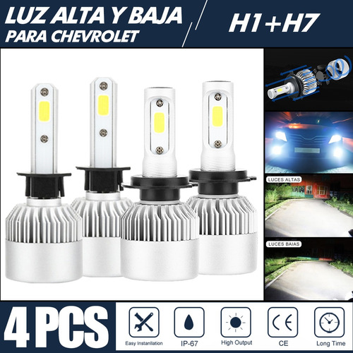 Kit De Led Focos Antiniebla 6000k 8000lm Para Serie Chevy