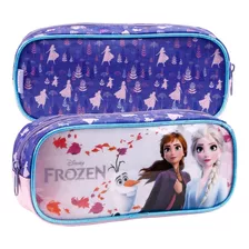 Estojo Escolar 1 Divisória Repartição Frozen Original Disney