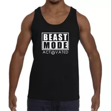 Polera Musculosa Sudadera Beast Mode Hombre Gimnasio Algodón