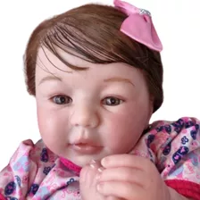 Bebê Reborn Menina Silicone, Luxo Realista Pode Tomar Banho