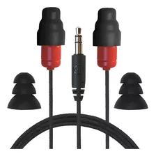 Auriculares Plugfones, Rojo Y Negro, Deportivo, 29db