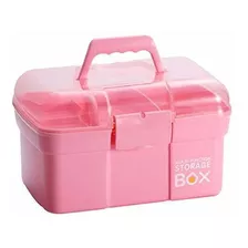 Caja De Almacenamiento De Color Rosa Con Bandeja Extraible