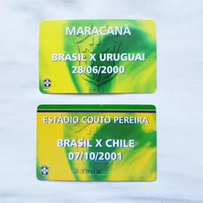 2 Ingresso Futebol Brasil Eliminatórias Copa 2002 Uruguai Ch