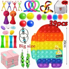 Conjunto De Brinquedos Pop It Sensorial Fidget Alíviar Arco-