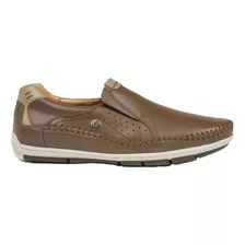 Zapato Mocasín Náutico Ringo Bilgax 20 De Cuero Patinado Habano Comb. Roca Diseño Liso 43 Ar Para Adultos - Hombre