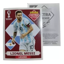 Extra Sticker Lionel Messi Rojo Base Original Qatar 2022