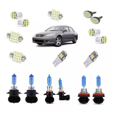 Kit Lampada Super Branca E Leds Honda Civic 2004 2005 2006