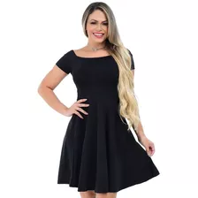 Vestido Rodado Midi Ombro A Ombro Moda Evangelica