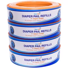 Bolsas Para Desechar Pañales Compatible Diaper Genie, 4 Pack