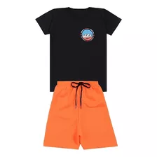 Conjuntos Camiseta E Bermudas Infantil Juvenil Menino Verão