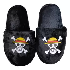 Pantuflas One Piece Anime Piratas Negras De Peluche