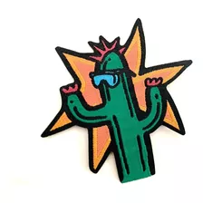 Patche Cactus Óculos Termocolante 6x6,5cm Aplique Patch