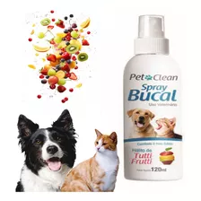 Spray Bucal Cachorro Gato 120ml Contra Mau Hálito Pet Clean