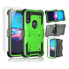 Takfox Funda Para Motorola E 2020 Con 2 Protectores De