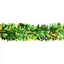 Boa Verde Y Dorada Guirnalda Navidad 2 M X 10cm