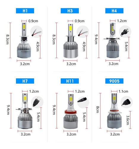 F Kit Faros Delanteros Led Luz Alta Y Luz Baja For Chevrolet Foto 9