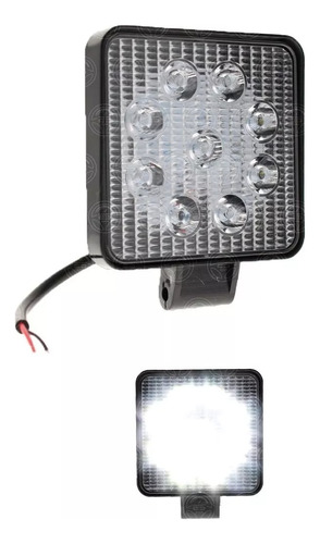 Par Faros 9 Led Con Estrobo Auxiliares 27w Jeep 4x4 12-24v F Foto 9