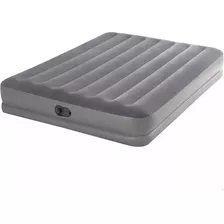 Colchón Inflable Intex Dura-beam Single-high Color Gris Hasta 230kg De 152cm X 203cm X 30cm