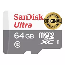Cartão De Memória Sandisk Ultra Adaptador Sd 64 Gb Original