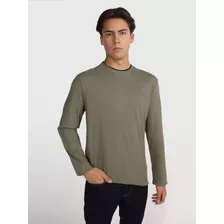 Playera Verde Olivo Con Logo Para Hombre Calvin Klein