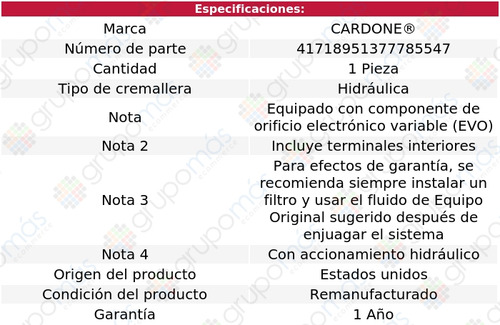 Cremallera Hidrulica Cardone Reman Lexus Es300 1992 A 1996 Foto 5
