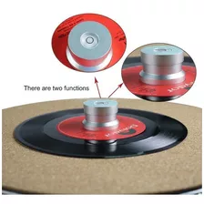 Adaptador Para Discos De Vinilo 45 En Aluminio Con Nivel