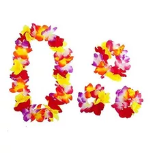 Lux Accessories Multicolor Traje Hawaiano Flower Luau Party