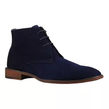 Botin Cafe Casual Vestir Azul Marino