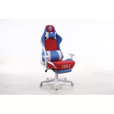 Silla Gamer Titanium Reclinable Masajeador Negra Con Blanco