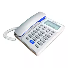 Teléfono Panacom Pa-7600 Fijo - Color Blanco/azul