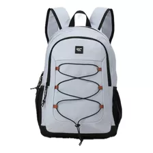 Mochila Liceal Estudiante Aoking Xn3303-5 Color Gris Diseño De La Tela Liso