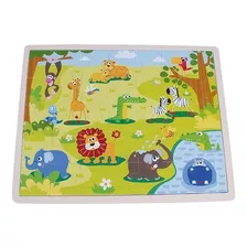 Puzzle Madera 45x35 35pcs Granja Rompecabezas Dactic