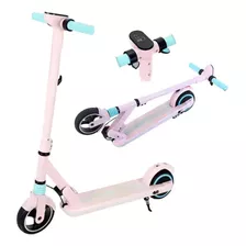 Scooter Electrico Patín Para Niña 18 Km Plegable Color Rosa