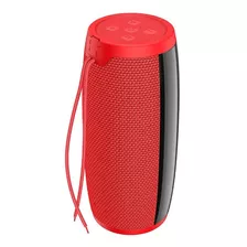 Parlante Inalambrico Portable Con Luces Y Bluetooth Rojo