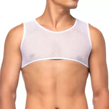 Croptop Tela Arrastão Ricok Couture Cropped Masculino Lgbt