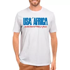 Camiseta Usa For Africa - We Are The World - 100% Algodão
