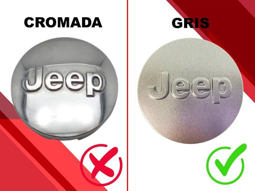 Centro De Rin Jeep Grand Cherokee 2011-2018 Gris 63 Mm Foto 5