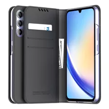 Funda Araree Mustang Para Galaxy A34 Cuero Premium Negro