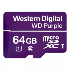 Cartão De Memória 64gb Micro Sd Wd Purple P/ Cftv Segurança