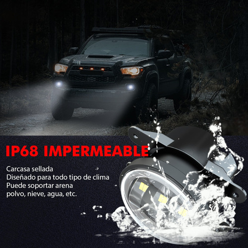 4 Pulgadas Ronda Led Bombilla Antiniebla For Jeep Dodge Foto 2