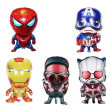 Kit 5 Baloes Vingadores Super Heroi Festa Decoração Balao