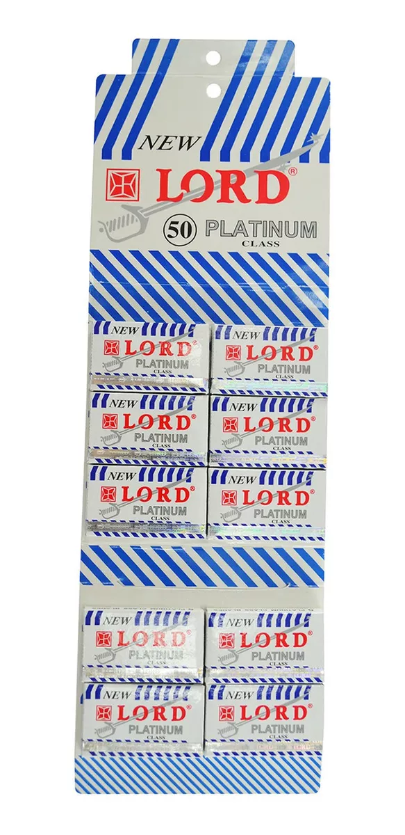 Lord Platinum Class Lâmina Para Barbear 50 Unidades