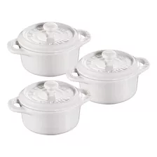 Mini Horno Holandés Staub Ceramics Redondo De 3 Piezas Para