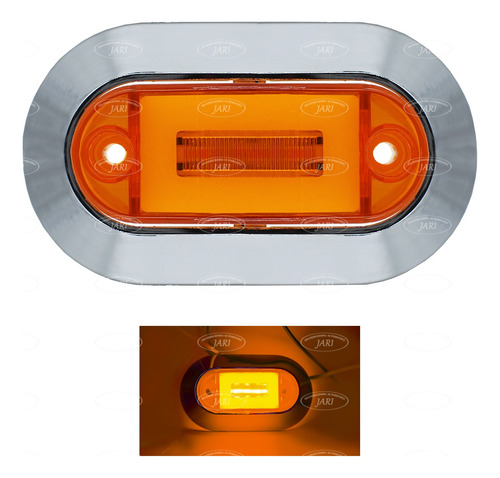 Par Mini Plafon Ovalado Led Y Gel Plasma Caja Camion 12-24v Foto 2