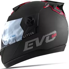 Capacete Pro Tork G8 Evo Preto Fosco Com Viseira Espelhada 