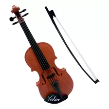 Violino De Plástico Infantil Com Arco Colors 42cm Presente