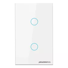 Interruptor Inteligente Zigbee 2 Botões Touch Novadigital Alexa Tuya Smart Life Branco