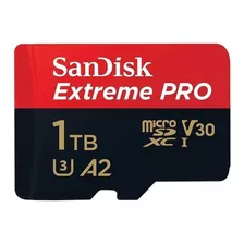 Tarjeta Micro Sd Sandisk Extreme Pro 1 Tb Tera 4k A2 170mb/s